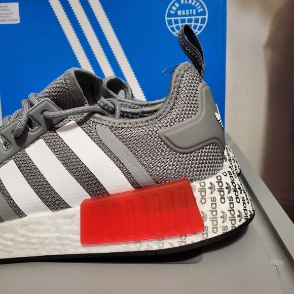 Adidas Mens Sz 9 NMD R1 Grey /White/ Red GY4874 Boost Ultraboost Sneak… - Picture 11 of 14